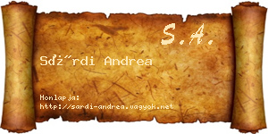 Sárdi Andrea névjegykártya